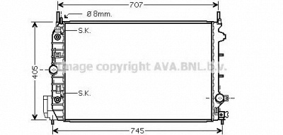 AVA QUALITY COOLING ol2388 -  Радиатор, охлаждение двигателя
